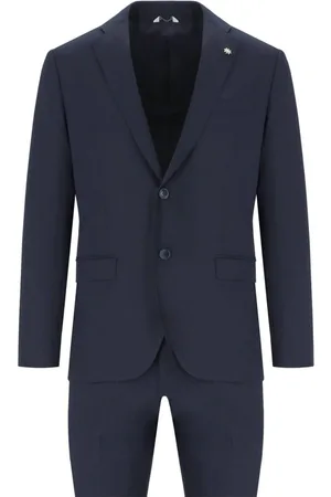 Manuel Ritz Dark Blue Single-breasted Suit Blue