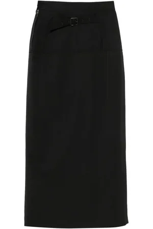 LEMAIRE Long Skirt With Slit Black