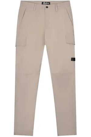 Malelions Cotton Cargo Pants - Beige