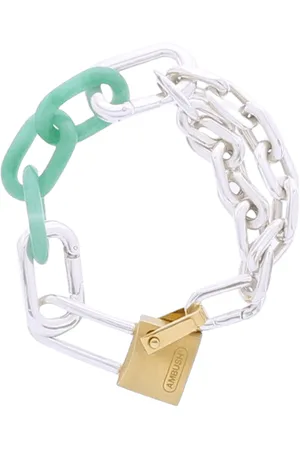 AMBUSH Heren Stone Chain Padlock Bracelet S