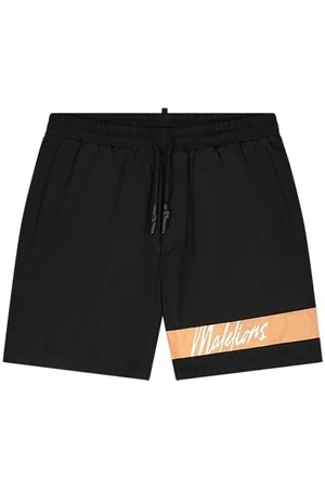 Malelions Captain Swim Shorts - Black/Peach