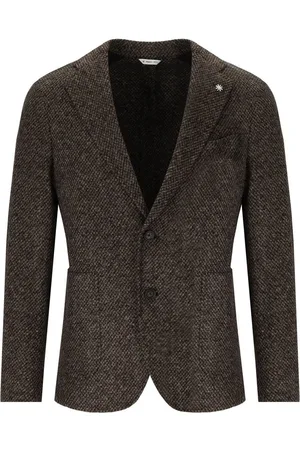 Manuel Ritz Brown Single Breasted Jacket Brown