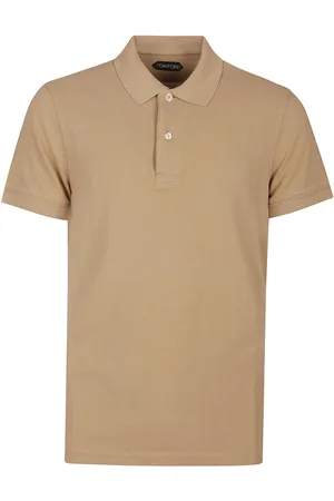 Tom Ford Tennis Piquet Polo Shirt Brown