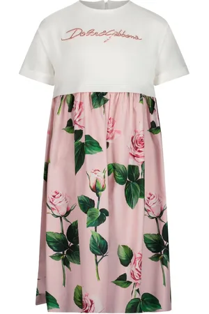 Dolce & Gabbana Kinder Meisjes Jurk In Licht Roze