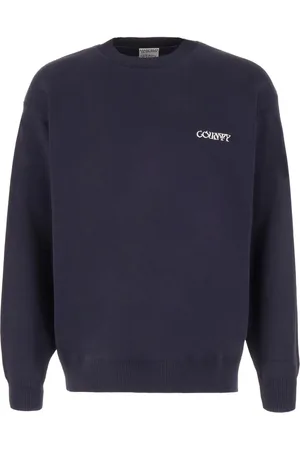 MARCELO BURLON Navy blue cotton blend sweater