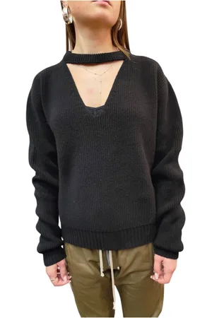 Rick Owens Pull v bande col Noir Eclipse Femme RP02D 3646 KWV 09