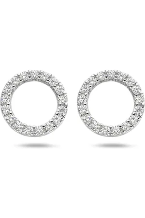 Blush Oorbedels 9066WZI 14k Geelgoud met Briljant geslepen Zirconia 7,5 mm