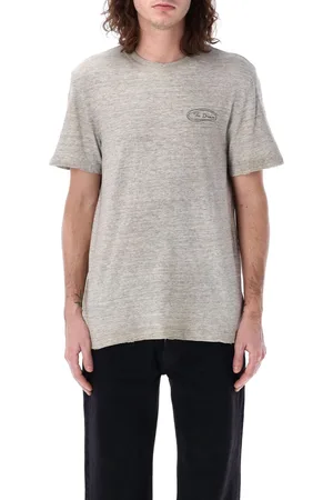 Golden Goose Tee Hand Writing Print Grigio