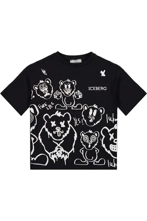 Iceberg KIDS - Classic Short Sleeve Black Cotton T-Shirt
