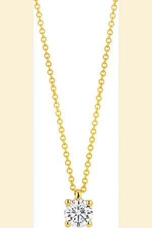 Blush Collier met Hanger LG3003Y 14k Geelgoud met 0.45crt Briljant geslepen Labgrown Diamant G SI 42cm