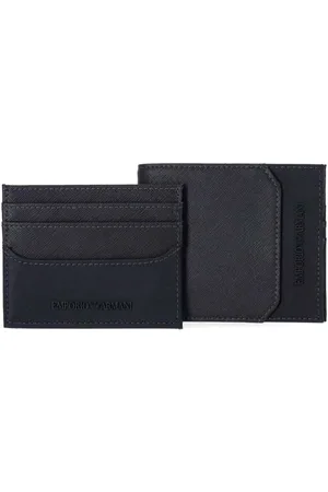 Emporio Armani Blue Wallet+card Holder Set Blue