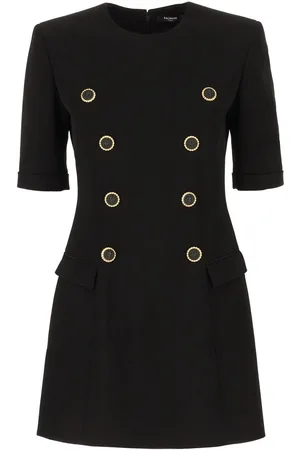 Balmain Black viscose mini dress