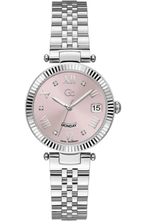 GC Dames Horloge Z01001L3MF Staal Swiss Made Quartz met Roze Wijzerplaat