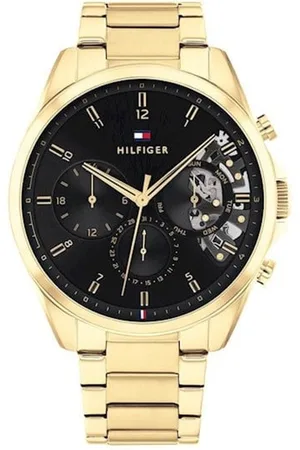 Tommy Hilfiger Horloge TH1710447 Staal met Gouden Plating Quartz Chronograaf Baker
