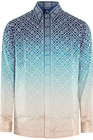 Casablanca Heren Classic Collar Shirt Blauw