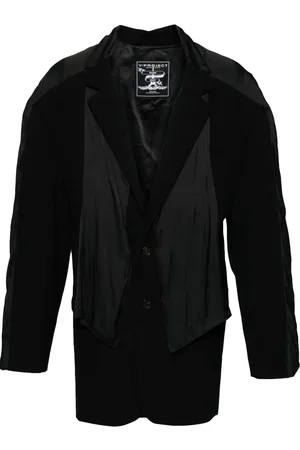 Y / PROJECT Insert Scarf Blazer Black