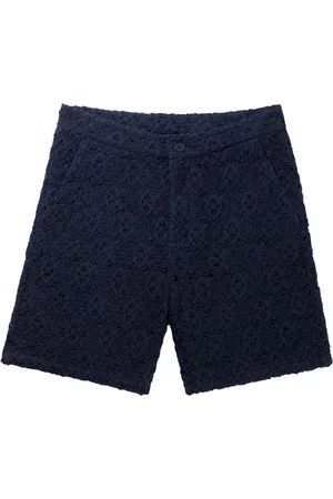 Daily paper Short en dentelle bleu marine