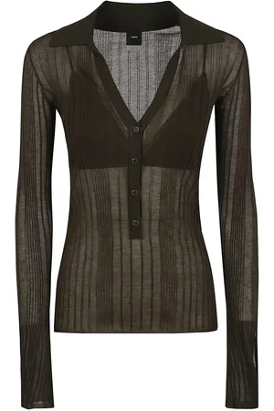 Pinko Annapurna polo crepe trasparen