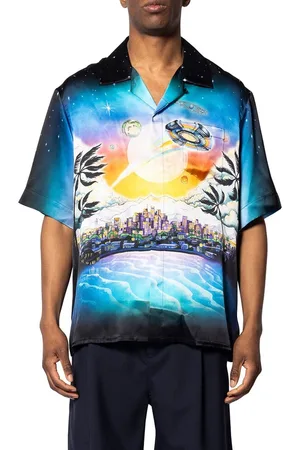 Casablanca SHORT SLEEVE CUBAN COLLAR SHIRT LA PREMONITION