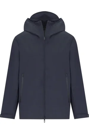 Emporio Armani Travel Essential Navy Blue Hooded Jacket Blue