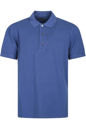 Tom Ford Tennis Piquet Short Sleeve Polo Blue