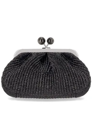Max Mara Weekend Pasticcino Palmas Small Black Clutch Bag Black