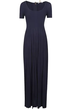 Michael Kors Empire Scoop Long Dress Blue