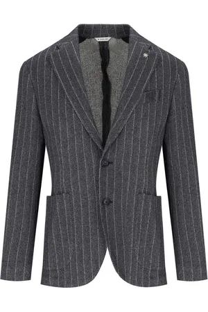 Manuel Ritz Blue Pinstripe Jacket Blue