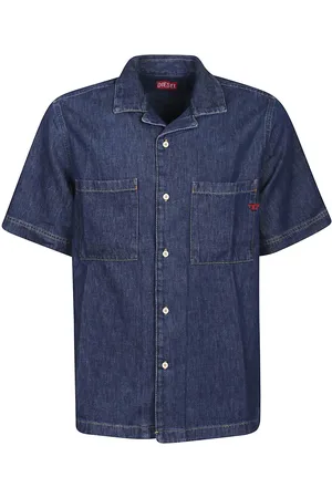 Diesel D-paroshort Short Sleeve Shirt Blue