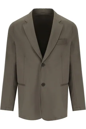 Emporio Armani Travel Essential Brown Single-breasted Jacket Brown