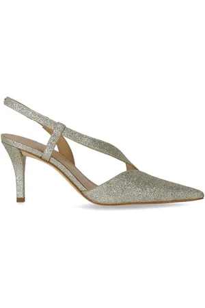 Michael Kors Jaida Gold Slingback Pumps Gold