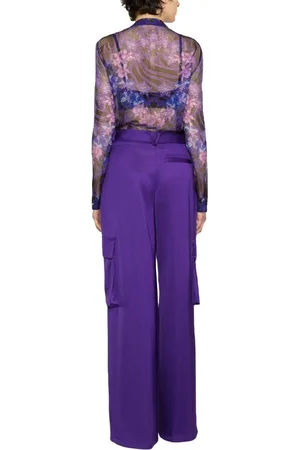 VERSACE Trousers Purple