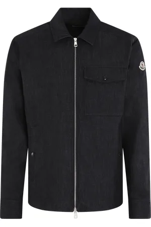 Moncler Heren Zip Up Shirt Blauw