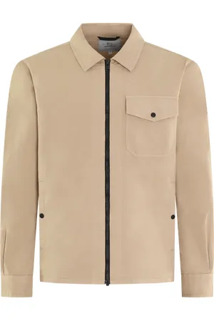 Woolrich Heren Gabardine Overshirt Beige