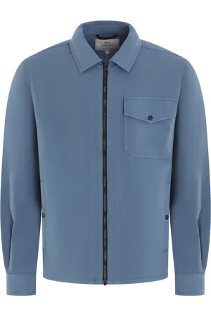 Woolrich Heren Gabardine Overshirt Blauw