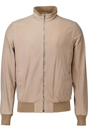 BARBA Leren Jassen Beige Fox 48201