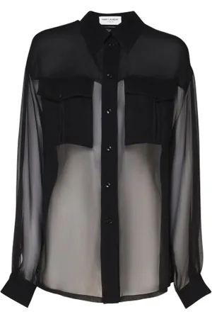 Saint Laurent Silk Crepe Muslin Shirt