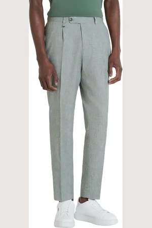 Antony Morato TROUSERS LUIS REGULAR FIT IN STRETCH DOBBY COTTON LINEN BLEND FABRIC MICROPATTERN