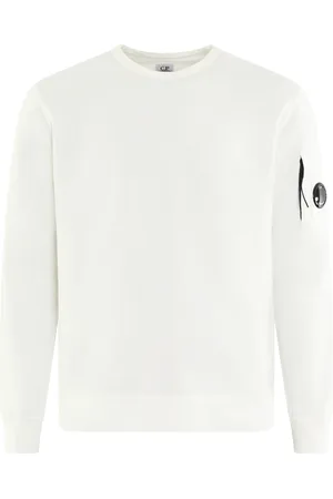 C.P. Company Heren Lens Detailed Sweater Wit