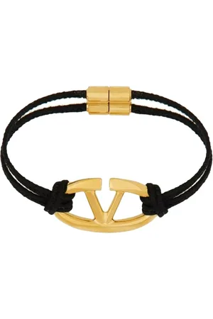 VALENTINO Garavani V-Logo Cotton Bracelet