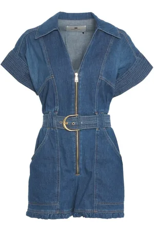 Elisabetta Franchi Short jumpsuit in denim