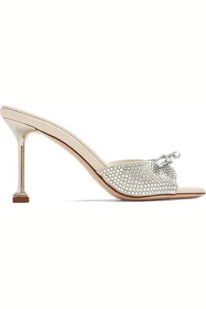 Miu Miu Leather Crystals Mules