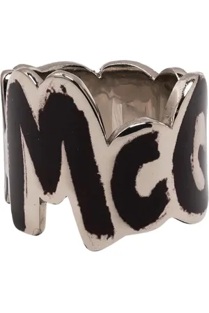 Alexander McQueen Graffiti Logo Ring