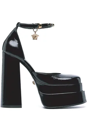 VERSACE Leather Platform Sandals