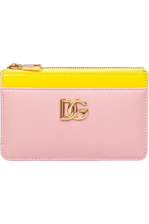 Dolce & Gabbana Leather card holder color yellow and pink