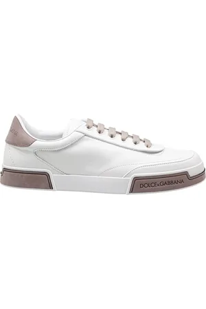 Dolce & Gabbana Portofino yatch sneakers in calfskin color white and dove grey