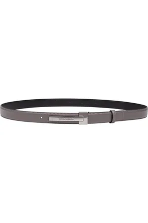 Dolce & Gabbana Leather belt with logo buckle