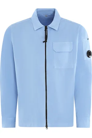 C.P. Company Heren Full Zip Overshirt Blauw