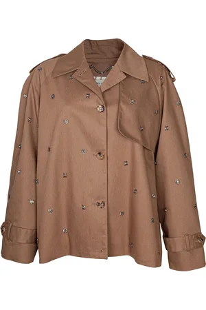 Golden Goose Cotton trench with crystal stones applied