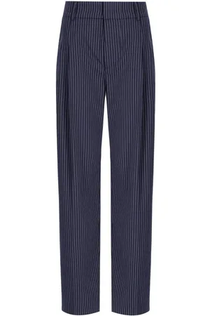 Essentiel Antwerp Herb Blue Pinstripe Trousers Blue
